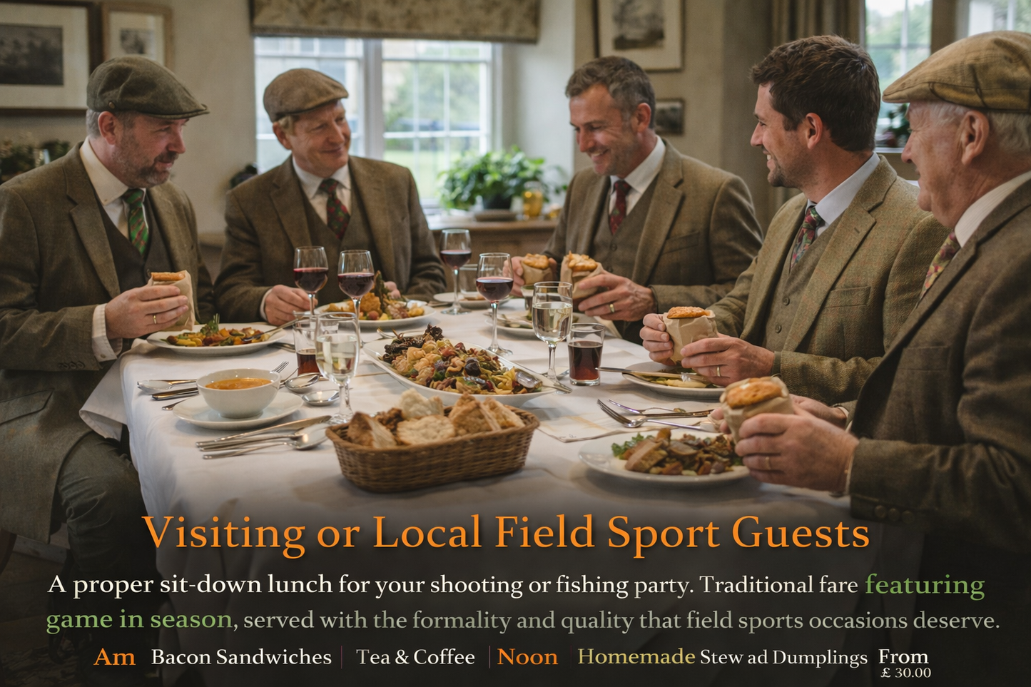 Field Sports Table - Full day offer - Delivery / eat in